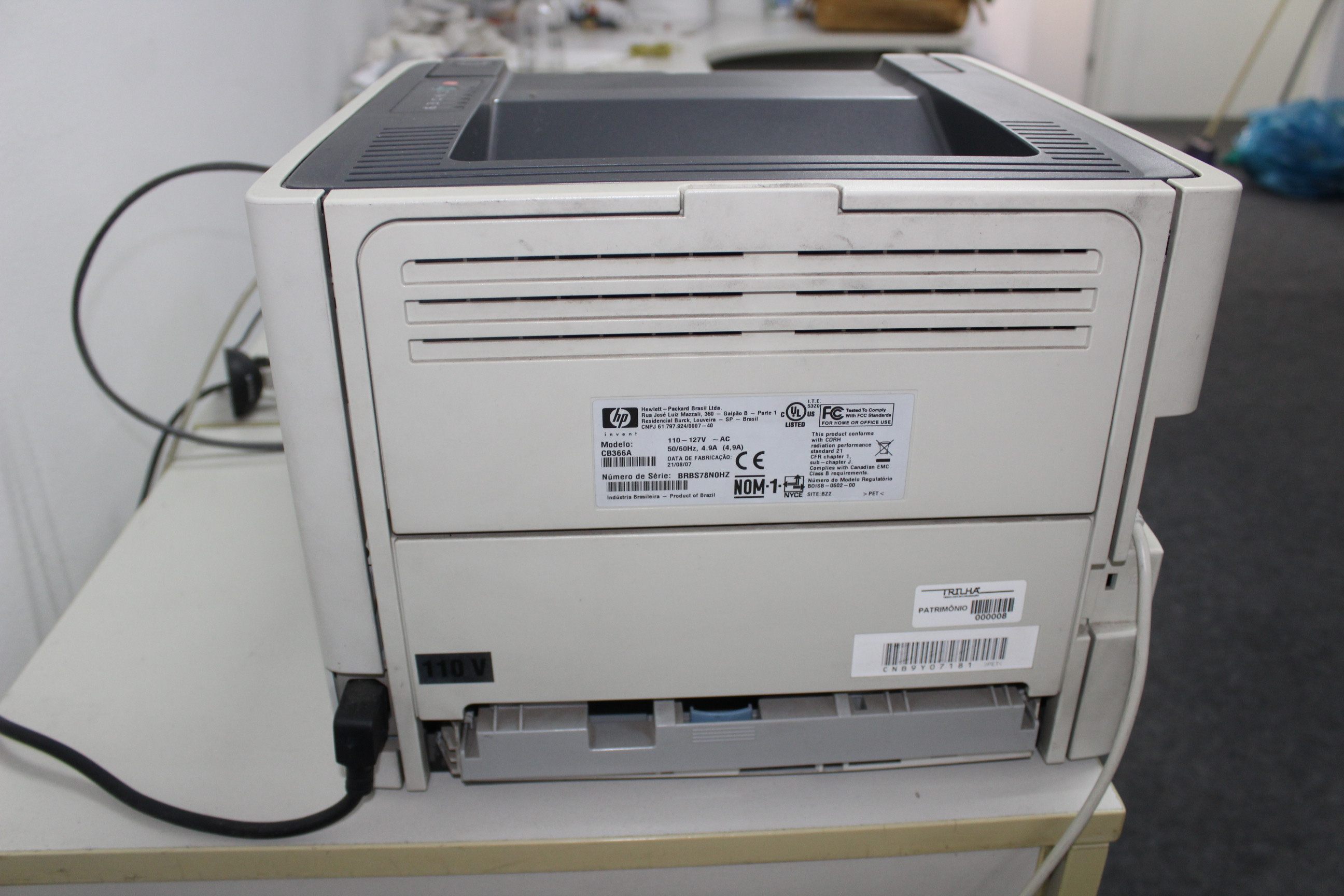 Impressora Laserjet HP/CB366A em Plástico Branco 127V - Cartucho - Monocromática